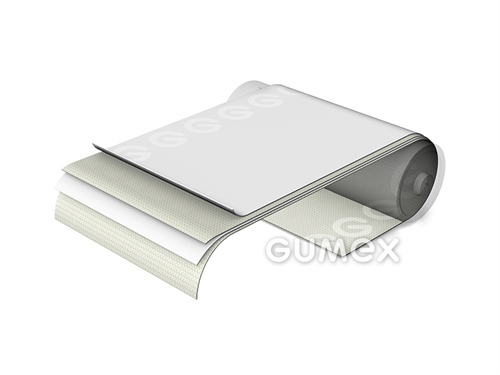 PVC dopravníkový pás potravinársky F 20, 2vl, hrúbka 2,6mm, šírka 500mm, FDA, -10°C/+70°C, biely